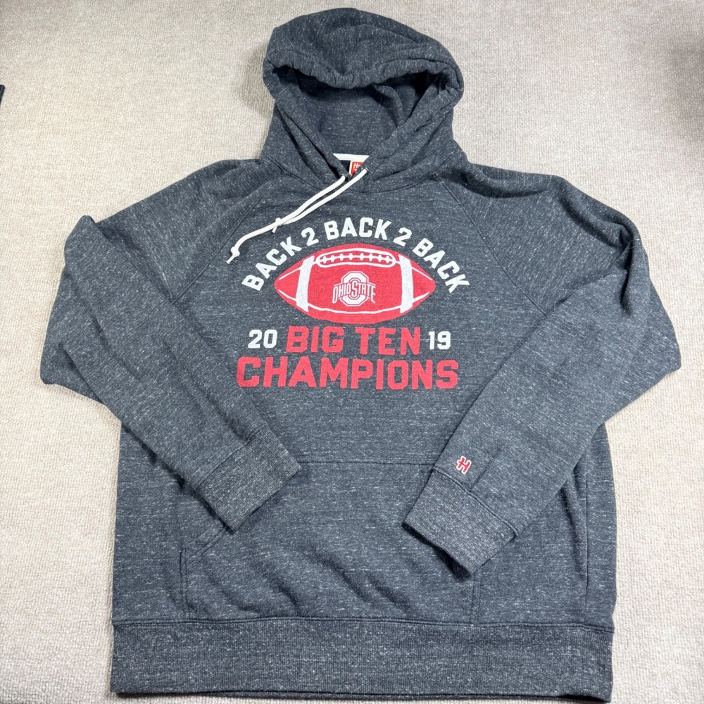 Homage‎ Ohio State Buckeyes Big Ten Champions 2019 Hoodie Mens XL Charcoal Grey